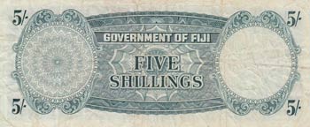 Fiji, 5 Shillings, 1964, VF (-), p51d