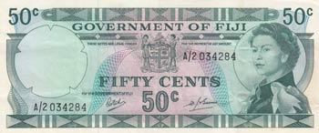 Fiji, 50 Cents, 1968, XF ... 