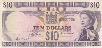 Fiji, 10 Dollars, 1974, ... 