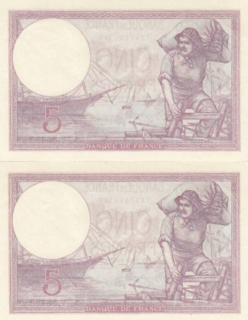 France, 5 Francs, 1933, UNC, p72e, (Total 2 ... 