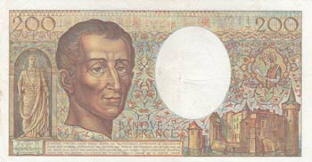 France, 200 Francs, 1986, XF, p154b
