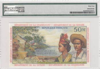 French Antilles, 50 New Francs, 1963, UNC, ... 