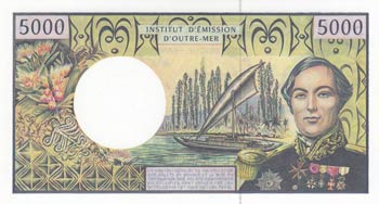 French Pasific Territories, 5000 Francs, ... 