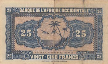 French West Afrıca, 10 Francs, 1942, XF ... 