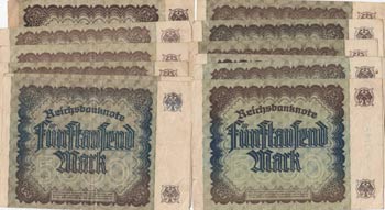 Germany, 5000 Mark, 1922, XF, p81, (Total 12 ... 