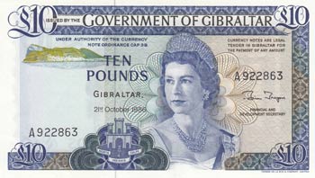 Gibraltar, 10 Pounds, ... 