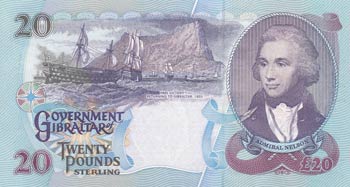 Gibraltar, 20 Pounds, 1995, UNC, p27a