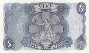 Great Britain, 5 Pounds, 1963, AUNC, p375a