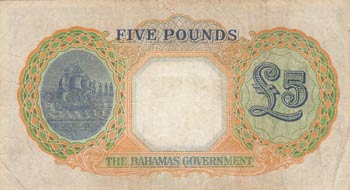 Bahamas, 5 Pounds, 1936, VF (+), p12b