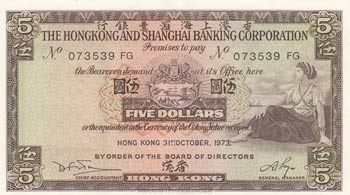 Hong Kong, 5 Dollars, ... 