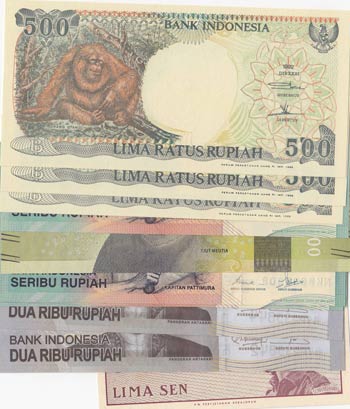 Indonesia, 5 Sen, 500 ... 