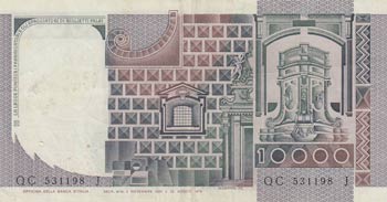 İtaly, 10.000 Lire, 1976, VF (+), p106a