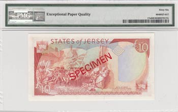 Jersey, 10 Pounds, 1989, UNC, p17s, SPECIMEN