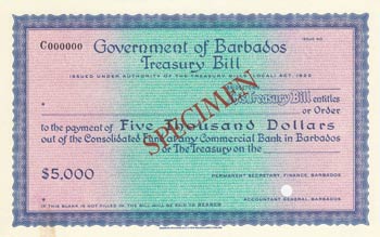 Barbados, 5.000 Dollars, ... 