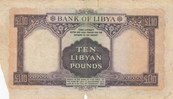 Libya, 10 Pound, 1963, POOR, p27