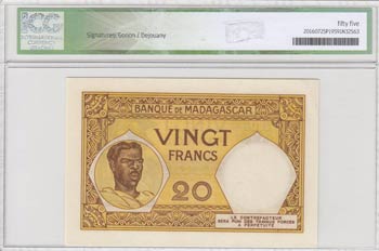 Madagascar, 20 Francs, 1948, AUNC, p37