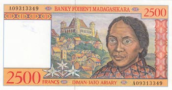 Madagascar, 2500 Francs, ... 