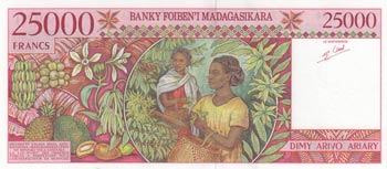 Madagascar, 25.000 Francs, 1998, UNC, p82