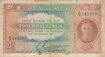 Malta, 2 Shillings, ... 