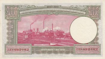 Netherlands, 10 Gulden, 1945, UNC, p75b