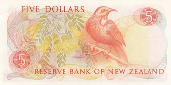 New Zealand, 5 Dollars, 1989, UNC, p171c