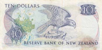 New Zealand, 10 Dollars, 1981, XF, p172a