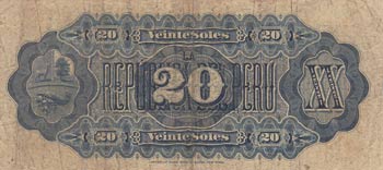 Peru, 20 Soles, 1879, FINE, p7