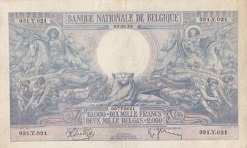 Belgium, 10.000 Francs ... 