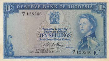 Rhodesia, 10 Shillings, ... 