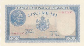 Romania, 5000 Lei, 1943, ... 