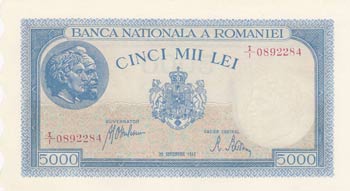 Romania, 5000 Lei, 1943, ... 