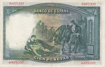 Spain, 100 Pesetas, 1931, AUNC (-), p83