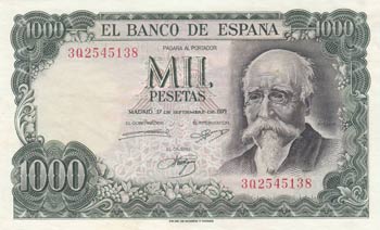 Spain, 1000 Pesetas, ... 