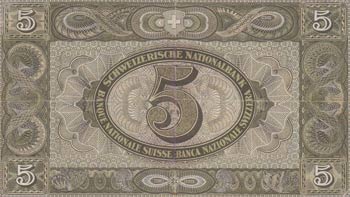 Switzerland, 5 Franken, 1942, XF, p11j
