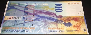Swetzerland, 100 Francs, 2014, UNC, p72