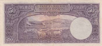 Turkey, 50 Lira, 1938, XF (-), p129
