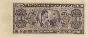 Turkey, 100 Lira, 1942, AUNC, p144