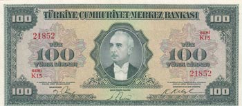 Turkey, 100 Lira, 1947, ... 