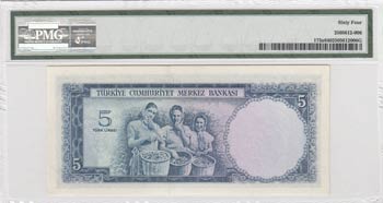 Turkey, 5 Lira, 1961, UNC, p173