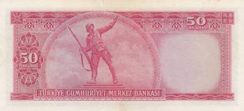 Turkey, 50 Lira, 1956, XF / AUNC, p164,