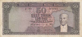 Turkey, 50 Lira, 1964, ... 
