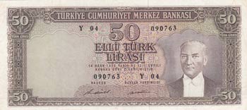 Turkey, 50 Lira, 1971, ... 