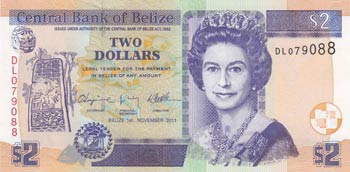 Belize, 2 Dollars, 2011, ... 