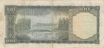 Turkey, 100 Lira, 1969, FINE (+), p182