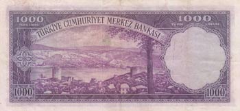 Turkey, 1000 Lira, 1953, XF, p172
