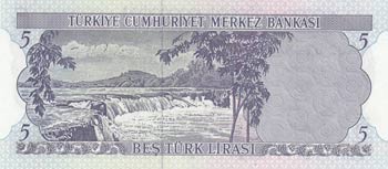 Turkey, 5 Lira, 1976, UNC, p185, K01