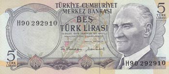 Turkey, 5 Lira, 1976, ... 