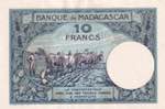 Madagascar, 10 Francs, 1937/1947, UNC(-), p36