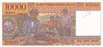 Madagascar, 10.000 Francs=2.000 Ariary, ... 