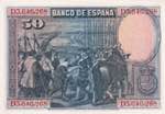 Spain, 50 Pesetas, 1928, UNC, p75c